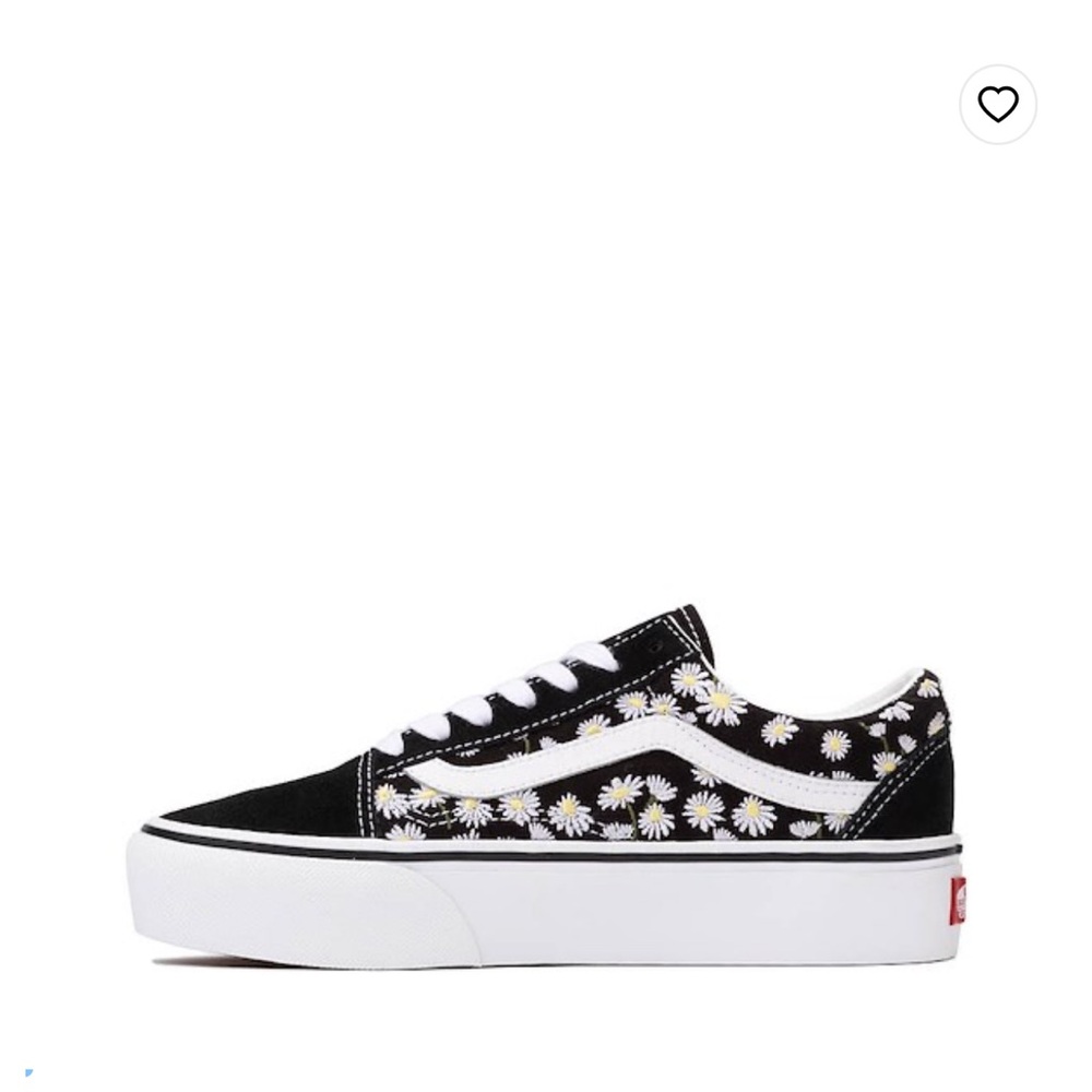 Black and White Floral Sneakers